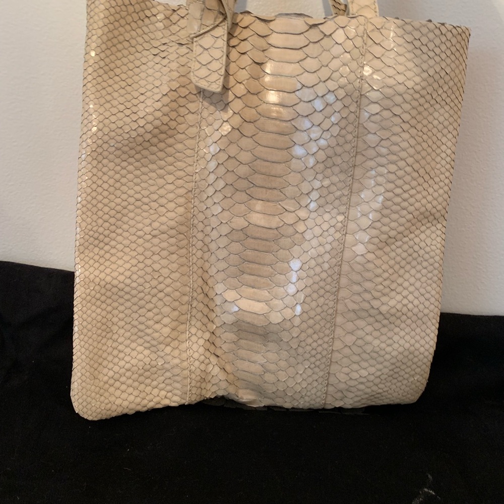 Ivory Python Jil Sander Mini Tote - image 3